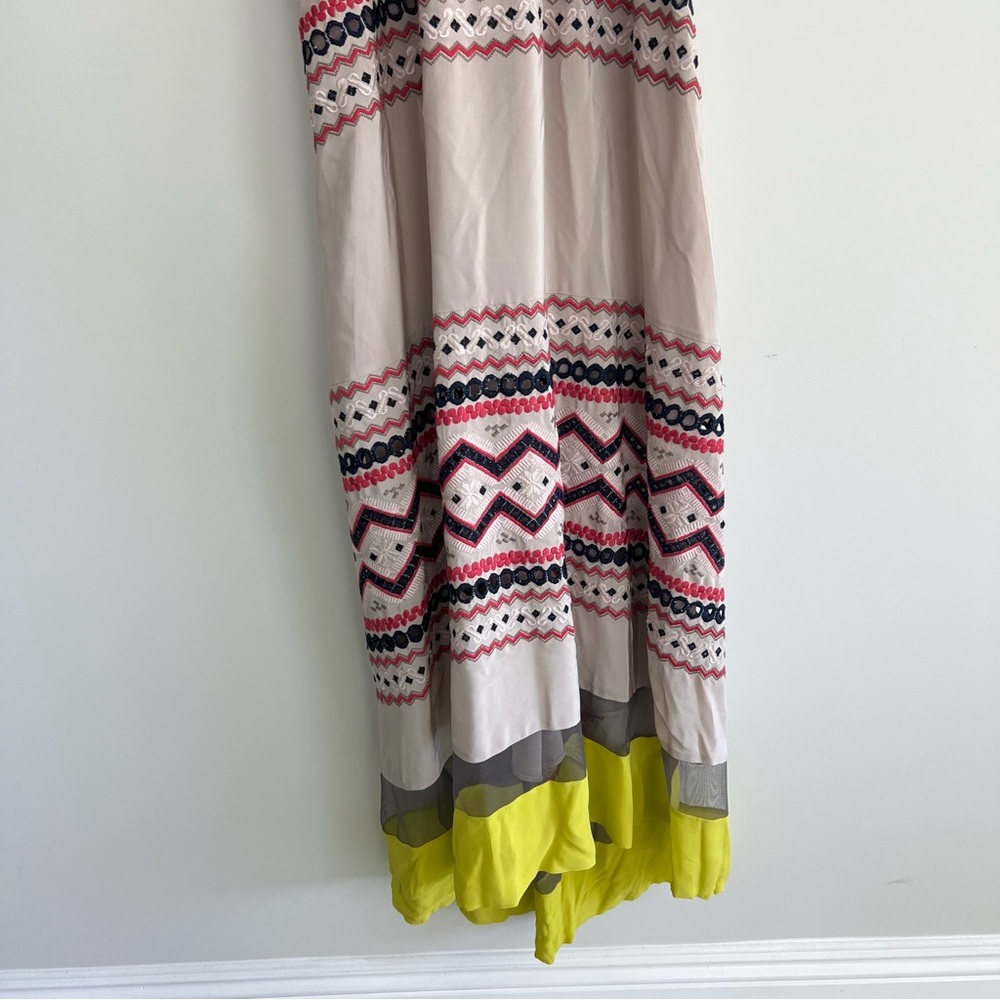 ♦️SOLD♦️BCBGMaxAzria Runway The Kalina Multicolor Eyelet Embroidered Maxi Dress - Picture 6 of 16